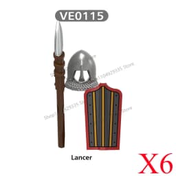 Medieval Military Castle Black Hawk Knight Building Blocks Gothic Cavalry Armor Shield Axe Soldier Figure Accessories Bricks Toy