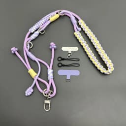 Outdoor Tactical Multifunctional Hand Braided Camera Bag Strap Adjustable Replacement Phone Lanyard Expandable Crossbody Strap