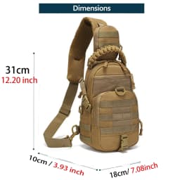 Outdoor Port Bag Pack Tactical Backpack Sling Shoulder Backpack Tactical Bag for Every Day Carry Commuting Chest Bag