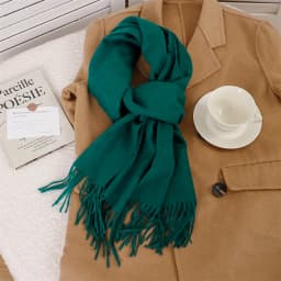 70Color Solid Winter Women Scarf Warm Thicken Cashmere Shawl Outdoor Tassels Pashmina Lady Wrap Windproof Scarves Fashion Luxury