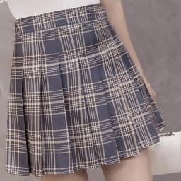 Pleated Skirt Female Student Korean Style Spring Summer Y2k New High Waist Slimming College Style A- Line Pink Plaid Skirt Women