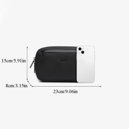 OZUKO Men's Handbag Multi Functional Commuter Crossbody Bag Simple Waterproof Multi Zone Digital Storage Bag
