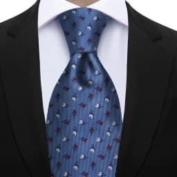 7cm Floral Silk Tie For Men Elegant Peacock Blue Teal Grey Best Selling Business Necktie Wedding Office Fashion Accessories Gift