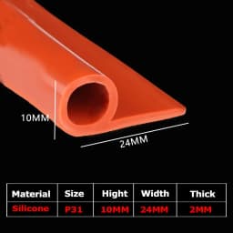 1/5Meter 9 Shape Auto Rubber Seals Car Door high temperature Oven Steam Doors Window Silicone P-Type Weather Strip
