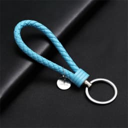 PU Leather Braided Woven Rope Wristlet Keychain Strap For Men Women Quality DIY Key Chains Bag Car Key Ring Jewelry Accessories