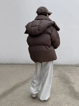 Winter Short Thick Hooded Puff Down Jacket Female Warm Loose Brown Jackets Women White Duck Down Zipper Parker Cotton Outwears