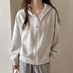 Casual Zipper Up Hooded Sweatshirt Women Solid Color Loose Long Sleeve Hoodies Coats for Woman Spring Autumn Wild Sport Jackets