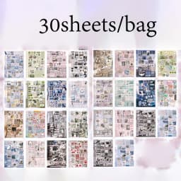 2Style 30 pieces/bag Time Reshaping Cut Film Coil Sticker Book Handbook Material Sticker DIY Photo Frame Scrapbook Notebook Cup