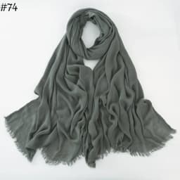 95 Colors Soft Cotton Viscose Scarf Rayon Material Muslim Hijab Mid Eastern Plain Solid Color Headscarf With Tassel
