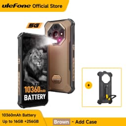 Ulefone Armor X16 Pro 5G Rugged Phone 10360mAh Battery 16GB RAM 256GB ROM 120Hz 6.56”NFC Android Smartphone with Google Gemini