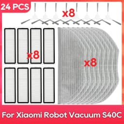 For Xiaomi Robot Vacuum S40C / E101 Parts Accessories Main Side Brush Filter Mop Rag Robot Vacuum Cleaner Consumable