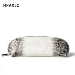 New Himalayan Color Makeup Bag Set with First Letter Embossing Genuine Leather Crocodile Texture Cosmetic Storage Case Make Up