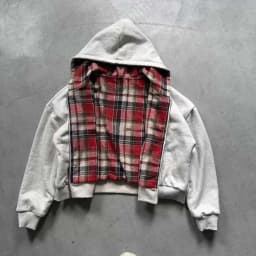 Reversible sweatshirt jacket zipper hoodie printed letters cartoon fashion multifunctional retro 2K high street men and women