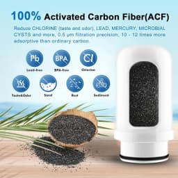 Wheelton Stainless Steel Kitchen Tap Filter Household Ceramic Water Purifier Faucet Water Filter Activated Carbon Filtration