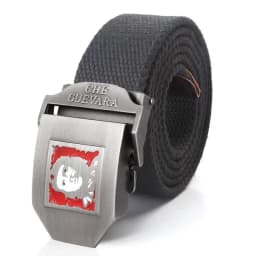 SupSindy Men Canvas Belt Che Guevara Metal Buckle Army Military Tactical Belts For Men Fashion Jeans Waistband Male Strap Black