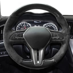 Customized Car Steering Wheel Cover Carbon Fiber Suede Braid For Infiniti QX50 2018-2020 Q50 2018 2019 2020 Q60 2016-2020