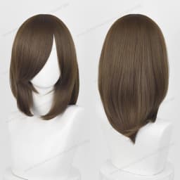 Anime 40cm Medium Basic Synthetic Bang Blond Cosplay Wig Black White Red Pink Green Brown Gold Blue Women Heat Resistant Hair
