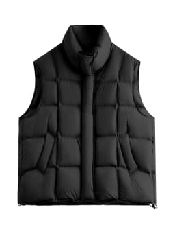 FSLE 2025 Winter Women's Korean Style Stand Collar Puffer Vest - Lightweight Down-Free Design Oversized Cloud-Like Fit Casual