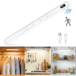 WILLED Rechargeable Motion Sensor Cabinet Light Indoor 3 Colors Dimmable Magnetic Light Bar Night Light for Cabinet Closet Desk
