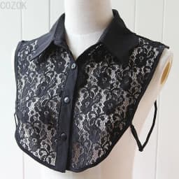 Female Lace Detachable Collar Vintage Solid Fake Collar Lapel Blouse Top Adjustable Women Clothes Ladies False Collar