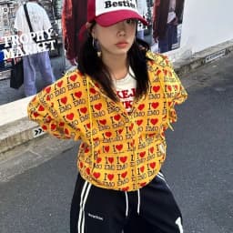 Men Women Y2K EMO Heart Print Zip Up Hoodie Couples Matching Sweatshirt Vintage E-Girl Streetwear Harajuku Fashion Daily Wear