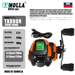New Big Led Screen Electronic Baitcasting Fishing Reel High Speed 7.2:1 10kg Saltwater Waterproof Cast Drum Wheel Casting