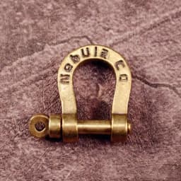 2Pcs Brass Horseshoe Buckle Keychain Personalized Letter Buckle Decorative Buckle DIY Car Keychain Accessories