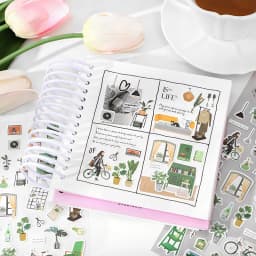 MOHAMM 1 Sheet Simple Small Pattern Home Life Sticker Daily Stationery Material