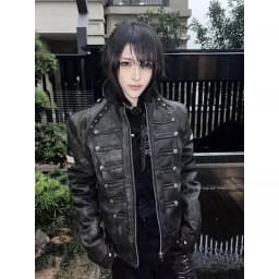 American Retro Black Short Jacket Women's Spring Autumn 2026 Slimming Casual Motorcycle Leather Clothes Punk Style Zipper