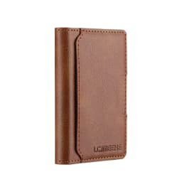 Business Magnetic Card Solt Case for Magsafe Functions Phone Case Card Holder Wallet Luxury PU Leather Men Slim Purses Pocket