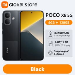 New POCO X8 Smartphone Global Version 8340mAh battery 6.83" 1.5K Display 67W HyperCharge Snapdragon 6s Gen 4 50MP Camera NFC 5G