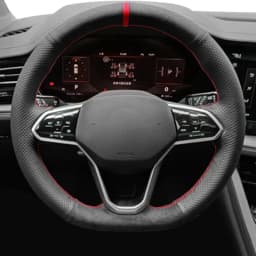 Car Steering Wheel Cover Customized Non-Slip Suede Braid For Volkswagen VW Atlas Golf 8 Mk8 Jetta Sharan Passat B9 Tiguan