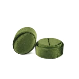 Flannel Jewelry Box Oval Ring Box Simple and Exquisite Velvet Jewelry Box Double Rings Box for Wedding Gift Wrap Packaging