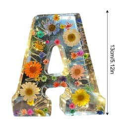 Dry Flower Letter Lamp Luminous Alphabet LED Light Decororation Night Light for Home Wedding Birthday Christmas Party Decoration
