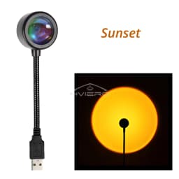 Usb Sunset Lamp Colorful Gradient Led Home Background Decoration Photography Mood Lights Flexible Decorative Atmosphere Lamps