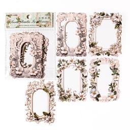 JIANQI 10pcs/pack Cutout Flowers Frame Collage Card Decor Junk Journal DIY Scrapbooking Aesthetic Stationery Craft Paper