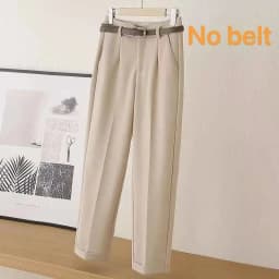 Fall Warm Woolen No Belt Harem Pencil Pants Women High Waist Ankle Length Casual Suit Pants Korean Chic Office Lady Trousers