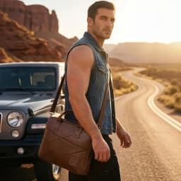 BULLCAPTAIN Men's Leather Briefcase With Large Capacity Multifunctional Handbag Business Bag For Computer Men's Satchel Bag