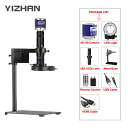 Yizhan 1080P Digital Microscope 4K HDMI USB Microscope 48MP 13MP Type-C VGA 2K Camera 150X 215X C Mount Lens For PCB Soldering