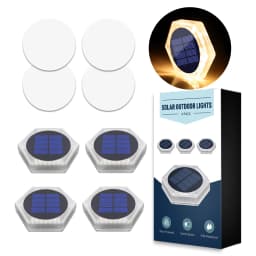 Solar LED Outdoor Deck Lights IP68 Waterproof Garden Step Lighting Auto On/Off Stairs Patio Pathway Yard Fence Wall Lamp