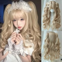 OLACARE Long Body Wave Black Brown Purple Cosplay Wigs Heat Resistant Synthetic Wigs Middle Part Natural Lolita LM Wigs Women