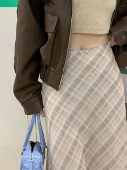 New Chic Plaid High Waist Knee-Length Fish Tail Skirt Color Block Vintage Style Commute Design Half Body Skirts for Women