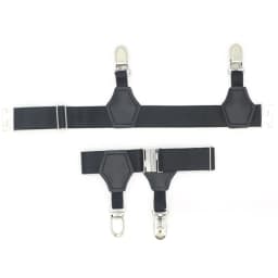 1Set Black Sock Garters Belt Adjustable Elastic Calf Sock Clips Women Stockings Non-slip Suspenders Thigh Braces Holder