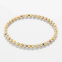 KKBEAD Unfade 3mm Gold Color Beads Bracelet Boho Colorful Jewelry for Women Girl Gift Stretch Bracelets Pulseras Femme