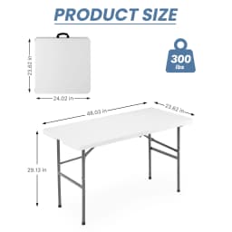 JHK Portable Folding Outdoor Camping Table Camping Hiking Heavy Duty Foldable Table with Carrying Handle Safety Lock For Camping Furniture