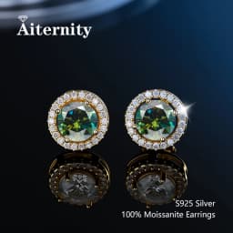 100% Moissanite S925 Sterling Silver Stud Earrings For Women And Men With 2 Certificates Pass Diamond Tester Pen Fine Jewelry