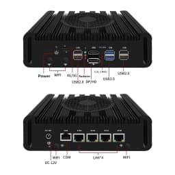 Intel N150 Firewall Mini PC AMD Ryzen Embedded R2314 4x2.5G LAN Soft Router Proxmox PfSense OPNsense Server Industrial Computer