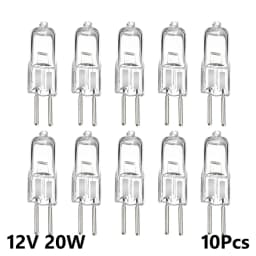 10pcs G4 Halogen Bulb 12V 5W 10W 20W 35W 50W G4 Halogen Bulbs Light Globe Lot JC Bi-Pin LED Lamp Warm White Replace LED Lamp