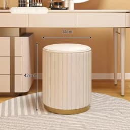 New Storage Round Stool, Shoe Changing Stool with Storage Space, Makeup Stool, Bedroom Dressing Table Round Stool