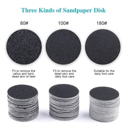 TP 43mm 60pcs/Box Foot Dead Skin Sandpaper For Electric Nail File Cuticle Callus Replaceable Sanding Paper Professional Pedicure